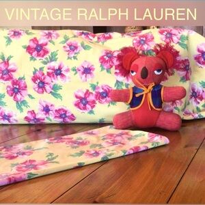 VINTAGE RALPH LAUREN KING PILLOWCASES (2) CHELSEA PATTERN / EXCELLENT CONDITION